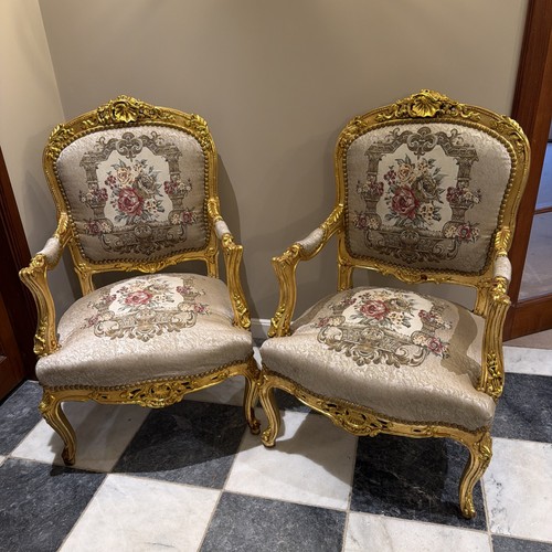 Pair louis xvi - xvi, armchairs