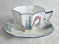 Shelley art deco period porcelain tea cup & saucer
