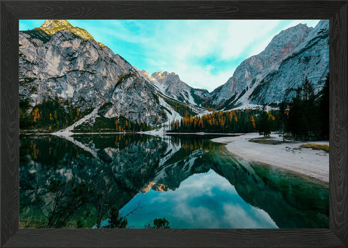 Beautiful lake scene framed - beautiful,