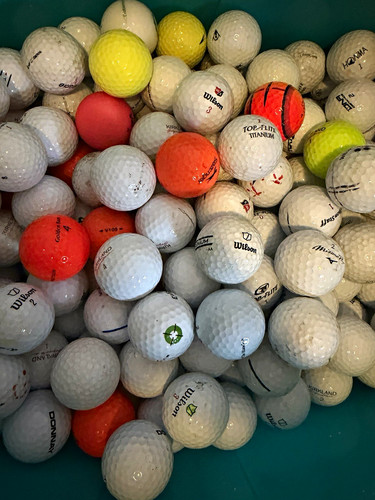 Mixed recycled golf balls job - golf,