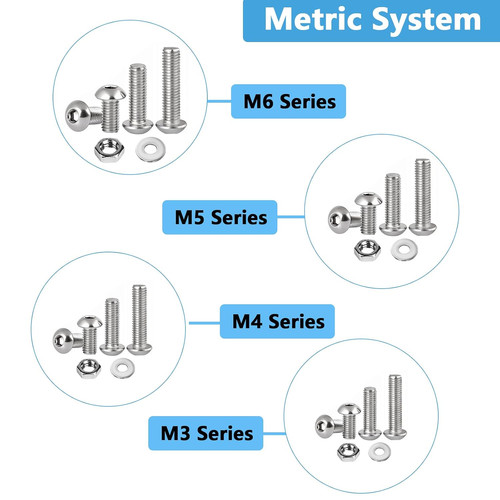 698 pcs m6 bolts - m3, and