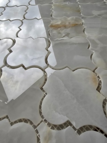 Cloud shaped mosaic wall - cloud-shaped,