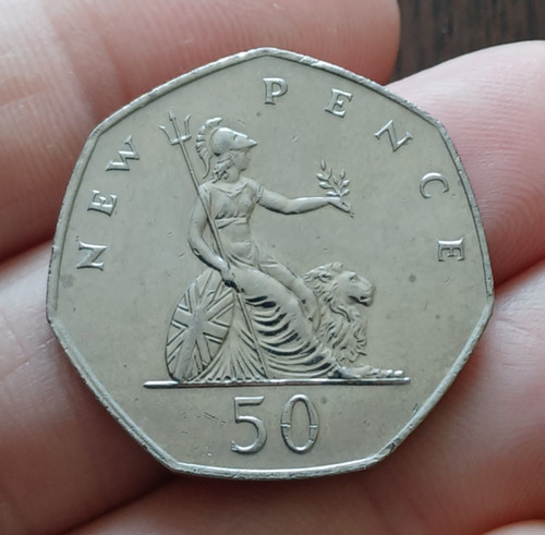 1980 large pence coin - large,