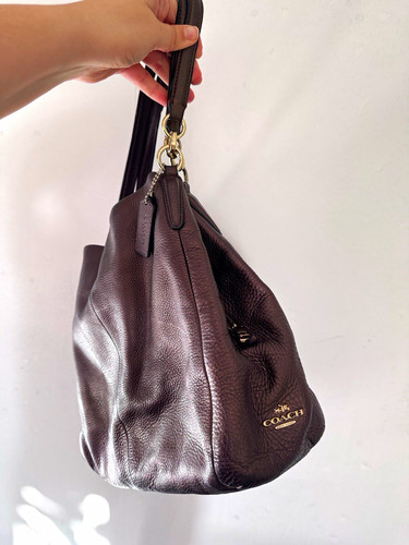 Coach pebbled metallic brown - coach,