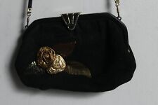 Jane Shilton Womens Vintage Mini Suede Applique Clutch bag - Brown (ba112)