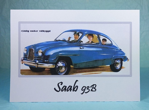Saab greeting card - 93,