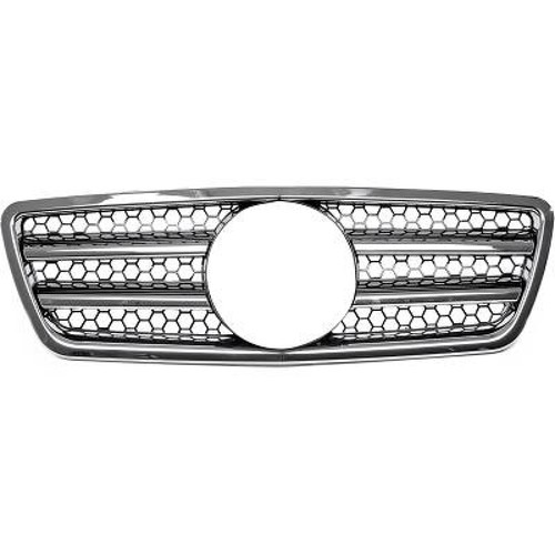 Radiator grille chrome black - grille, chrome/black