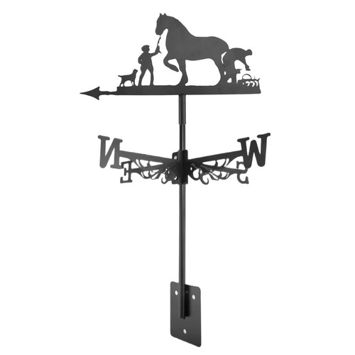 Metal weathervane farmer and - metal,