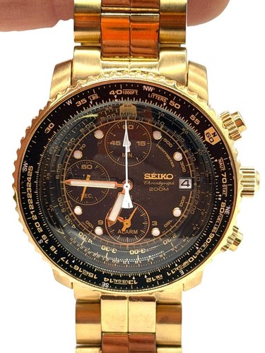 Seiko gold flightmaster - gold,