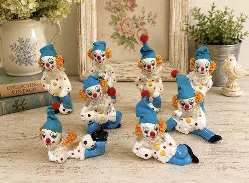 Vtg ceramic clown figurine - vtg,