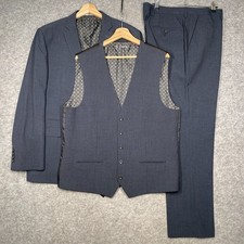 Next 3 Piece Suit Mens Grey