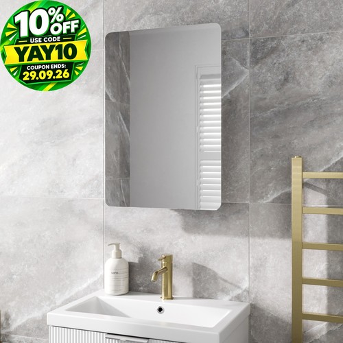 Single door bathroom mirror - bathroom,