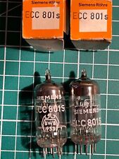 ECC801S 6201 12AT7WA  SIEMENS MUNICH TRIPLE MICA  PAIR