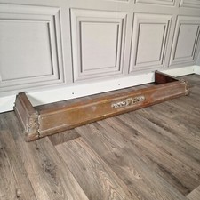 Antique Fire Fender - Edwardian Vintage Brass Arts & Crafts Nouveau Hearth Kerb