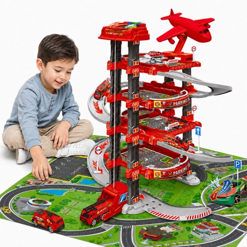 Toy garage with lift - with,