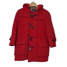 Burberry Duffle Coat Maruzen Tokyo Red Wool Size UK 16