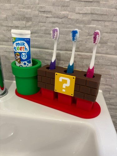 Mario themed toothbrush - mario,