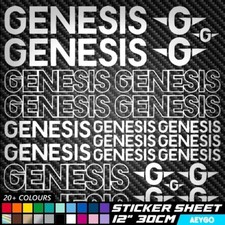 24x GENESIS Vinyl Decal Stickers Sheet Bike Frame Cycling Cycle Bicycle MTB MX
