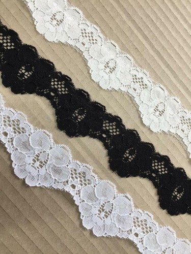 Scallop stretch lace - scallop, cm