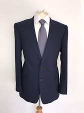 CHESTER BARRIE Savile Row - NAVY BLUE WOOL SUIT - 42 Reg - W36 L31 - WORN TWICE
