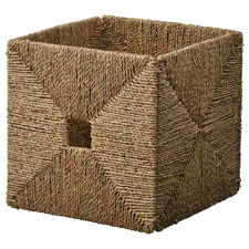 IKEA KALLAX  Storage Basket Seagrass Wicker Box Shelves Organizer 32x33x32Cm