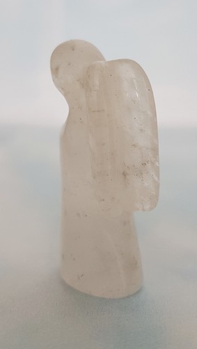 Small quartz crystal angel - small,
