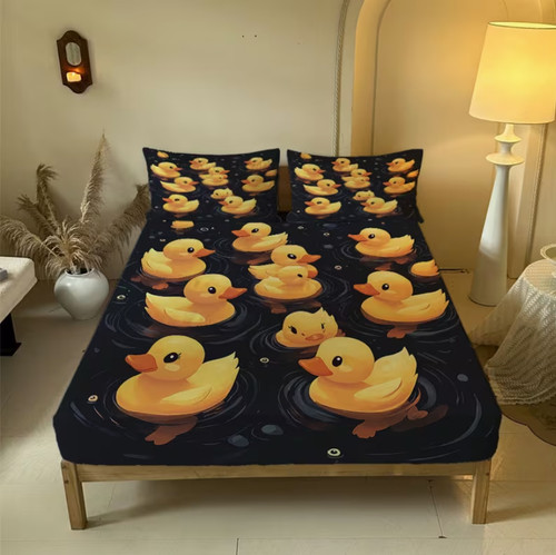 100cartoon rubber duck fitted - 100cartoon,