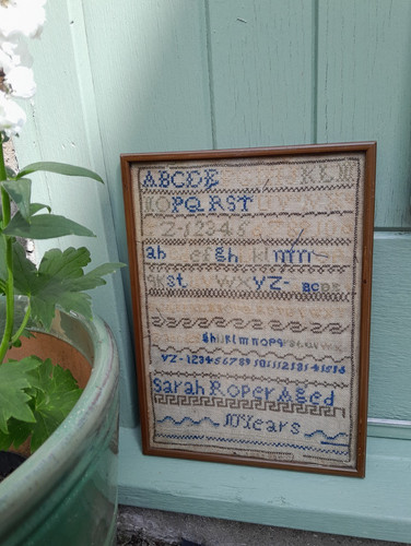 Antique childs sampler - antique,