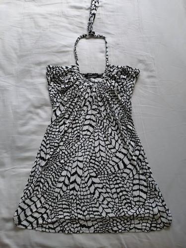 Primark black and white halter - and,