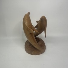 Handcarved Wooden Dolphins