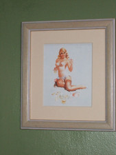 2 1950's Framed Pin-up