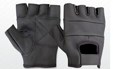 REAL LEATHER FINGERLESS GLOVES BIKERS FULL TRAINING CYCLING GYM WHEEL CHAIR USE