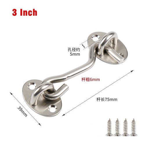 Stainless steel cabin hook - stainless,