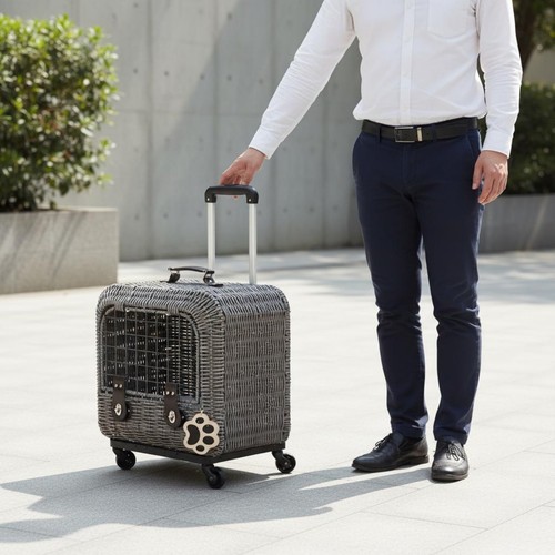 Wicker feline carrier - wicker,
