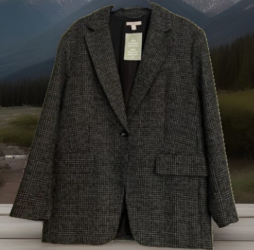 Check tweed blazer suit - h,