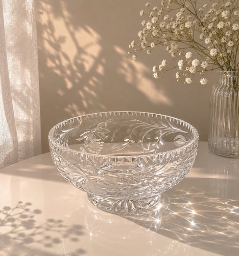 Vintage cut glass crystal - glass,