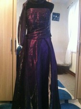Aubergine Satin & Organza Two