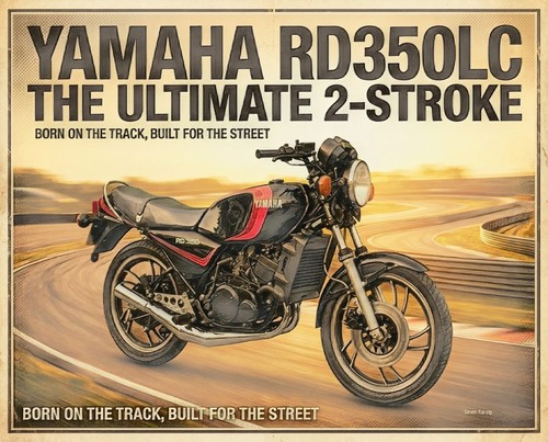 Yamaha rd350lc metal - yamaha, sign