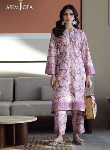 Asim jofa women pink printed - asim,