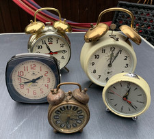 Lot of 5 Vintage retro Alarm