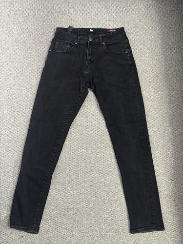 Mens black slim skinny jeans - black,