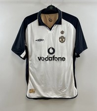 Manchester United Away Centenary Football Shirt 2001/02 Adults Medium Umbro G914