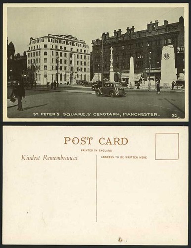 Manchester old postcard - old,