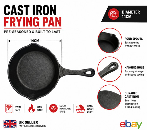 14cm cast iron frying pan - frying,