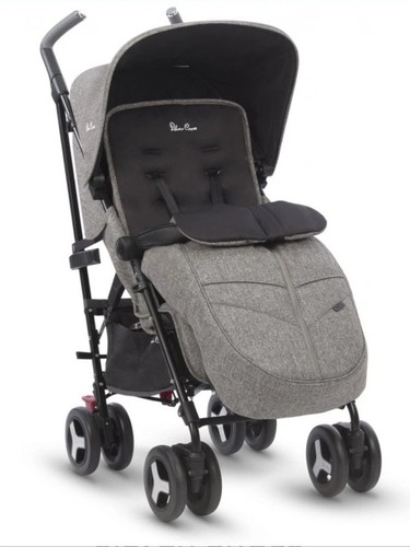 Silver cross footmuff - cross,
