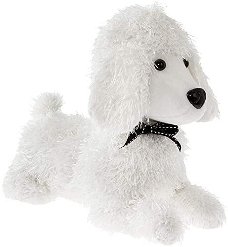 White poodle dog doorstop - white,
