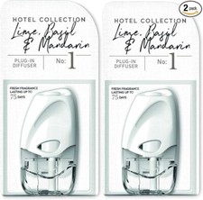2 X Aldi Hotel Collection Plug In Diffuser No 1 Lime Basil And & Mandarin