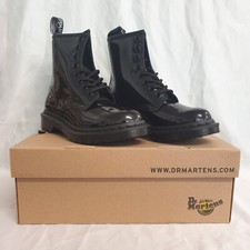 Dr Martens Mono Black Boots NEW 1460 Patent Lamper 26728001 UK Size 3