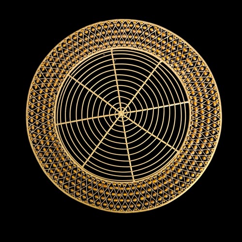 Gold metal beaded charger - metal,