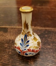 Crown Derby early 19th century hand painted miniature bottle vase